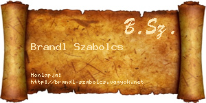 Brandl Szabolcs névjegykártya